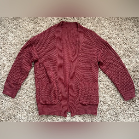 Shein Oversized Rose Colored Cardigan - Picture 3 of 4